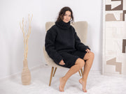 Yak-Garn-Catsuit – 20-fädig handgestrickter, kurzbeiniger, flauschiger Body – weicher Naturstrick – T1685