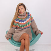 Erhältlich in Größe 4XL, 5-fädigem Baby Alpaka Islandpullover T1715