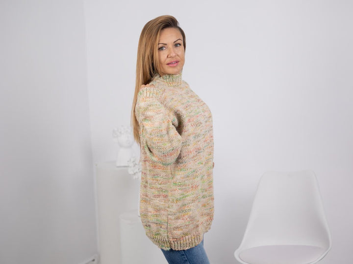 One available in size 5XL, Melange Wool Crew neck Sweater , Winter Jumper T1746
