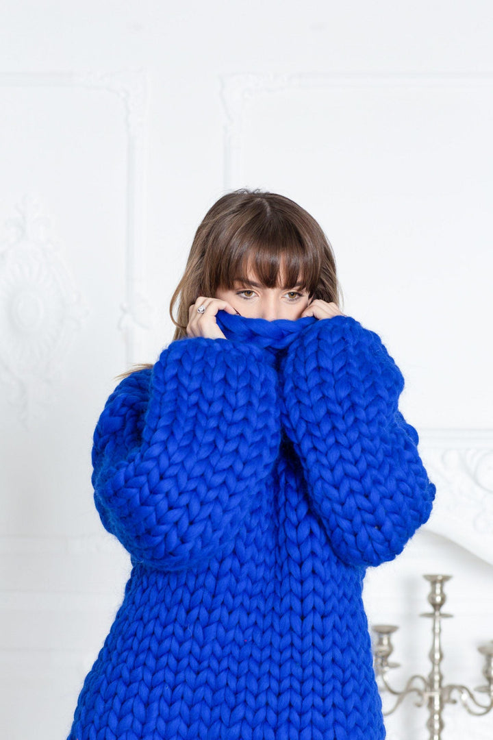 Chunky Merino Wool Sweater Knitting Kit - DIY Oversized Knit
