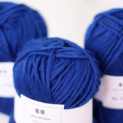 Royal Blue Soft Wool Yarn: Superwash Aran Knitting Yarn