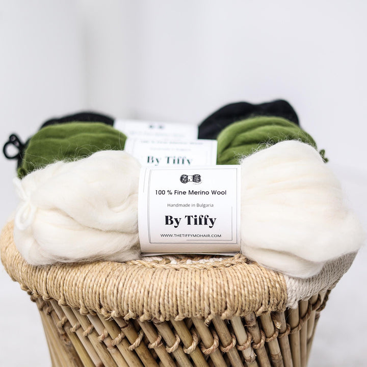 Handspun Merino Wool Yarn: Chunky Super Bulky Cream (100g)
