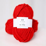 Super Bulky Red Wool Yarn: Giant Feltable Knitting Yarn