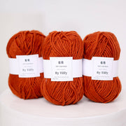 Fil de laine orange super épais - Pelote de 100 g