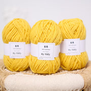 Sunshine Yellow Wool Yarn: Aran Worsted Weight, Soft & Warm