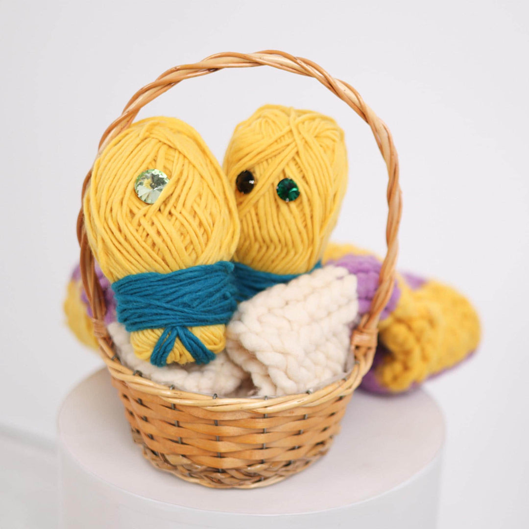 Sunshine Yellow Wool Yarn: Aran Worsted Weight, Soft & Warm