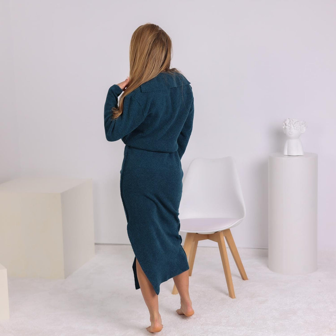 One available in size S , Yak and Wool Blend Midi Sweater Dress T1796