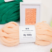 Handspun Merino Roving Wool Yarn: Chunky Blanket, Crochet (100g)