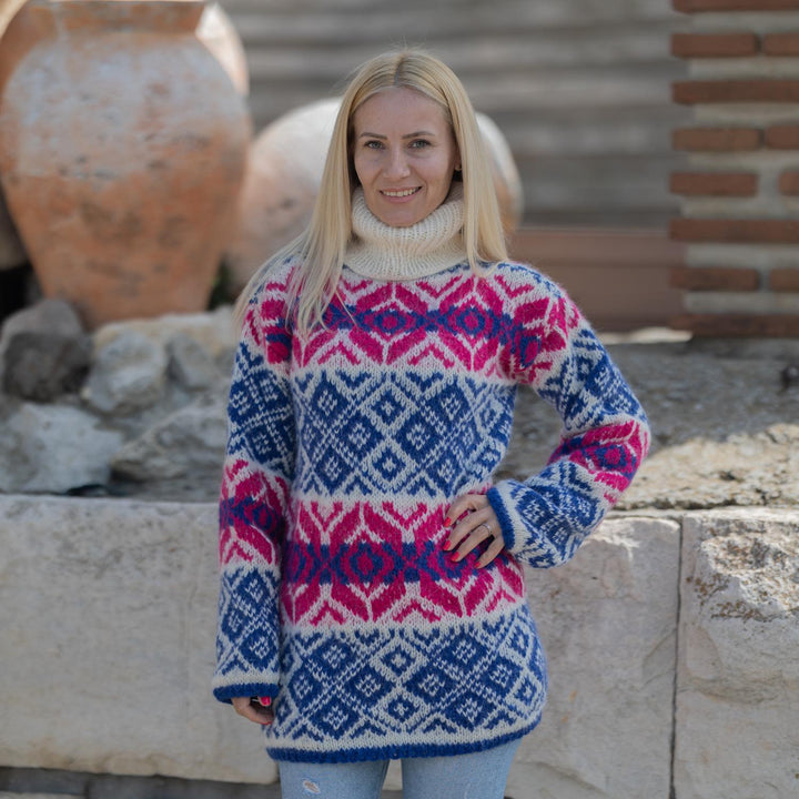 One available in size 2XL, Icelandic Sweater in 5-Strand Alpaca Yarn  T1860
