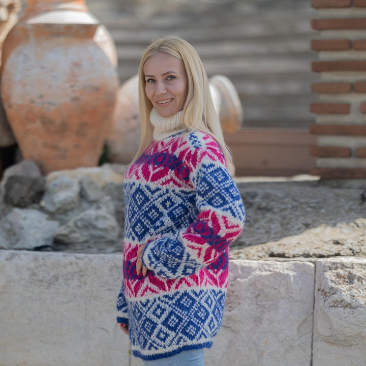 One available in size 2XL, Icelandic Sweater in 5-Strand Alpaca Yarn  T1860