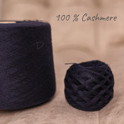 Dark Blue Cashmere Lace Weight Yarn: Italian Luxury, Knitting & Crochet