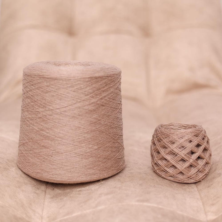 Beige Italian Cashmere Lace Weight Yarn: 1400m, 100g Skein/Cone