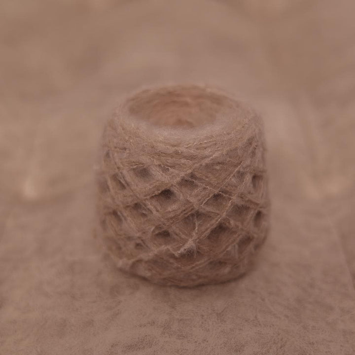 Soft Beige Organic Cotton Blend Yarn: Eco-Friendly Italian Knit Crochet