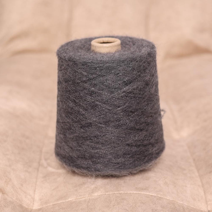 Dark Gray Brushed Alpaca Yarn: Italian Lace Weight, Nm 12000
