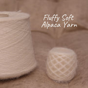 Extrem weiches, weißes Alpaka-Garn: italienisches, gebürstetes Lace-Garn