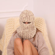 Itchy Wool Balaclava – Hand Knitted Chunky 5-Strand Ski Mask T1965