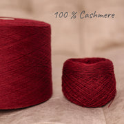 Fil de Luxe 100% Cachemire : Rouge Italien, Tricot & Tissage, 1400m pour 100g