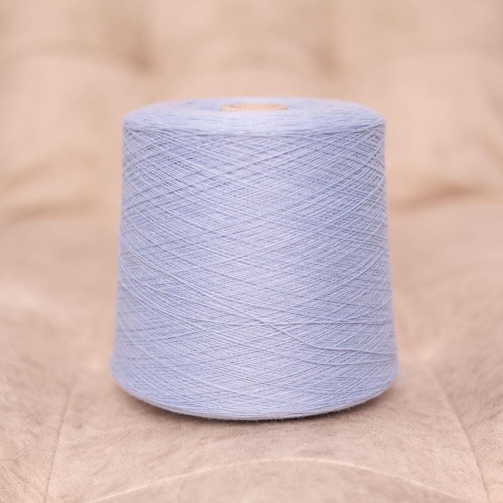 Luxurious Light Blue Cashmere Yarn: Lace Weight, Italian 2/28