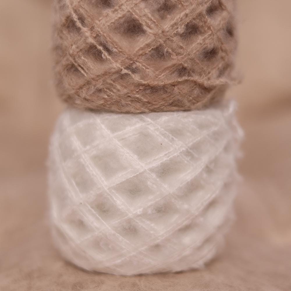 White Organic Cotton Blend Yarn: Soft Eco-Friendly Italian Knitting Yarn