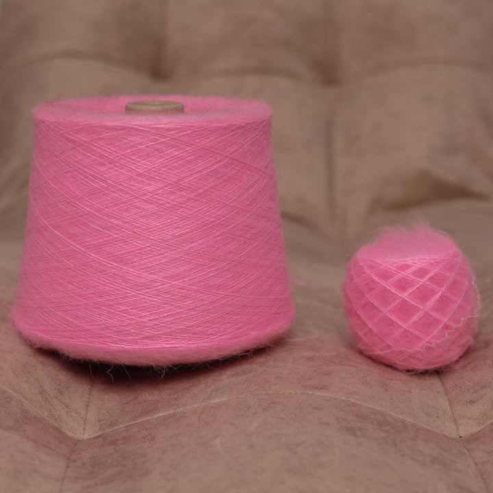 Fluffy Pink Alpaca Yarn: Italian Luxury Lace-Weight