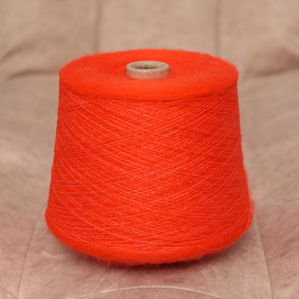 Soft Orange Alpaca Yarn: Italian Brushed Lace Weight, Nm 12000