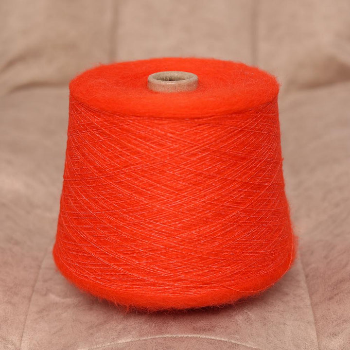 Soft Orange Alpaca Yarn: Italian Brushed Lace Weight, Nm 12000