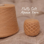 Luxuriöses Camel-Alpaka-Bürstengarn: Lace-Gewicht, italienische Strickware