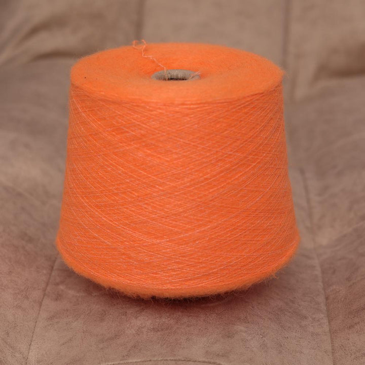 Bright Orange Alpaca Yarn: Soft Italian Brushed Lace Weight