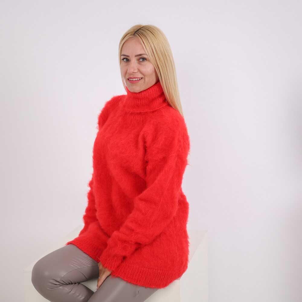Bright Orange Alpaca Wool Blend Yarn: Soft Italian Knit Yarn