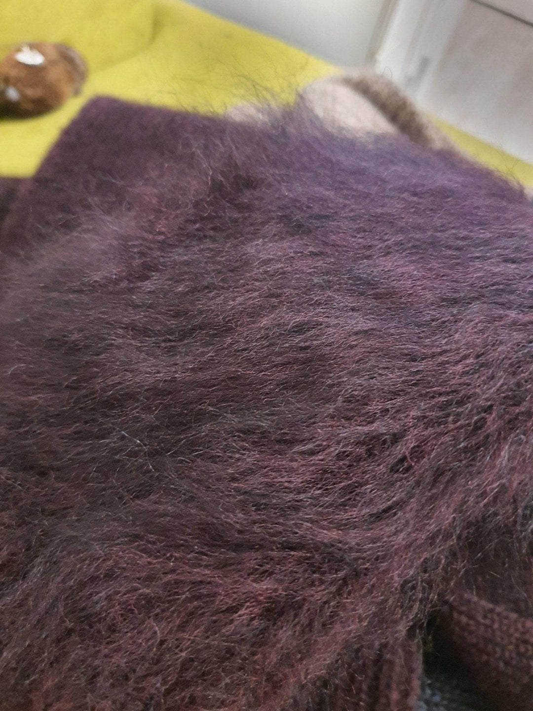 Extra Hairy Italian Kid Mohair Sweater – Hand-Knitted Very Fluffy Jumper T872