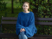 Chandail doux en mohair lâche – Tricoté main Oversize Confortable T1270