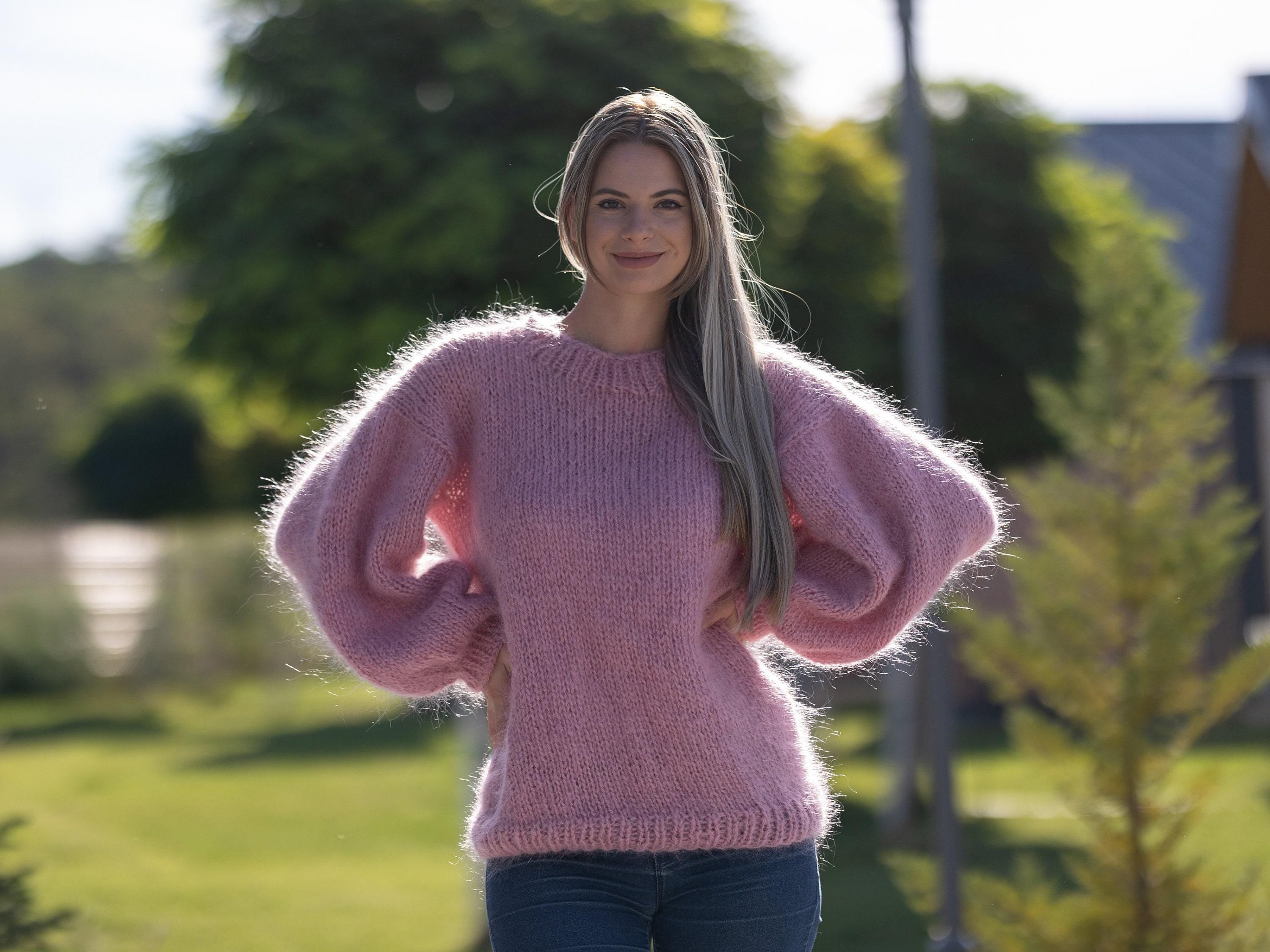 【サイズ1】SandWaterr 24AW モヘアニット パープル 赤西仁 系 Tiffy Mohair Pink Sheer Mohair Sweater T1251