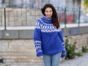 Suri Alpaka Isländer Pullover, Norweger Stil, Flauschiger Strick T1062