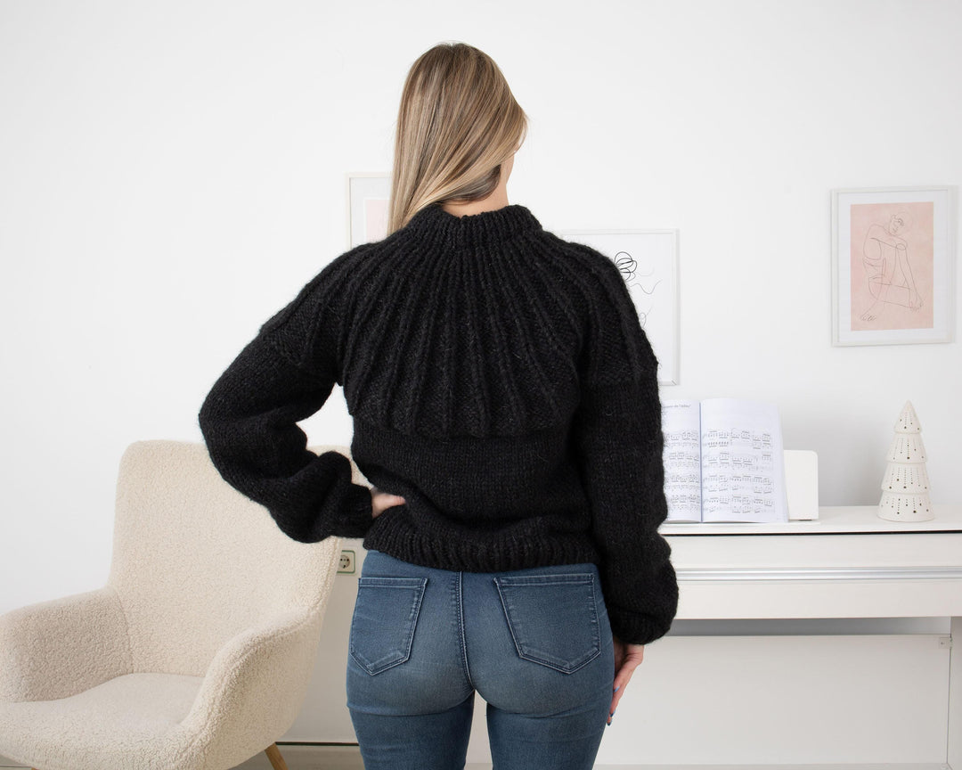 Personalized Alpaca Wool Sweater with Name,  Custom Pullover T1336