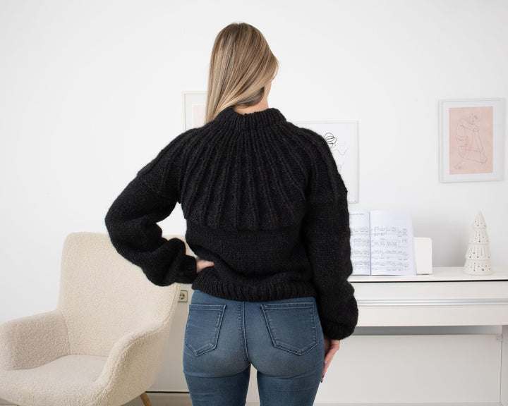 Personalized Alpaca Wool Sweater with Name,  Custom Pullover T1336
