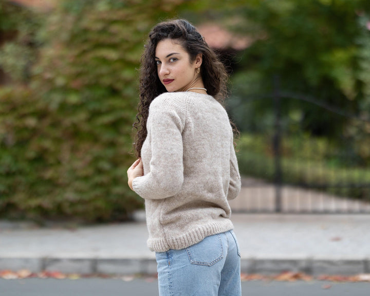 Alpaca Superfine & Merino Wool Sweater, Italian Material Winter Jumper T1501