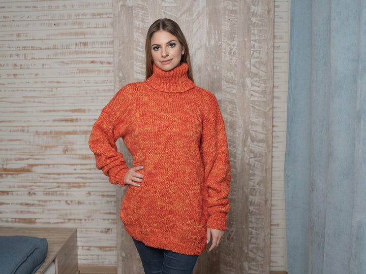 Hand Knitted Baby Alpaca Merino Wool Sweater, Extra Soft Jumper T1124