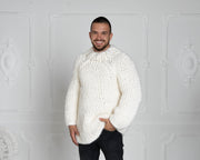 2,5 kg Grobstrickpullover – Super Bulky Riesen-Merinowolle Pullover T620M