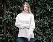 Melange Merino Lightweight Turtleneck Sweater T1332