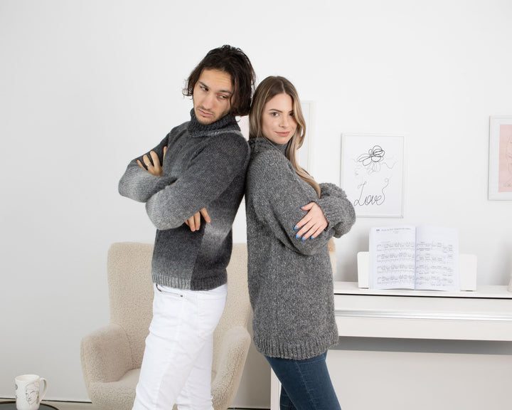 Superfine Alpaca Sweater – Extra Soft Hand-Knitted Men’s Jumper T1333