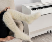 Mohair-Socken – handgestrickte flauschig-kuschelige Beinstulpen T1529