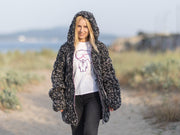 Gilet épais en mélange de laine – Veste tricotée main en mélange de yak, mohair et alpaga T1086
