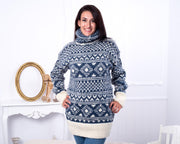 Multicolor Wool Fair Isle Nordic Sweater T821W