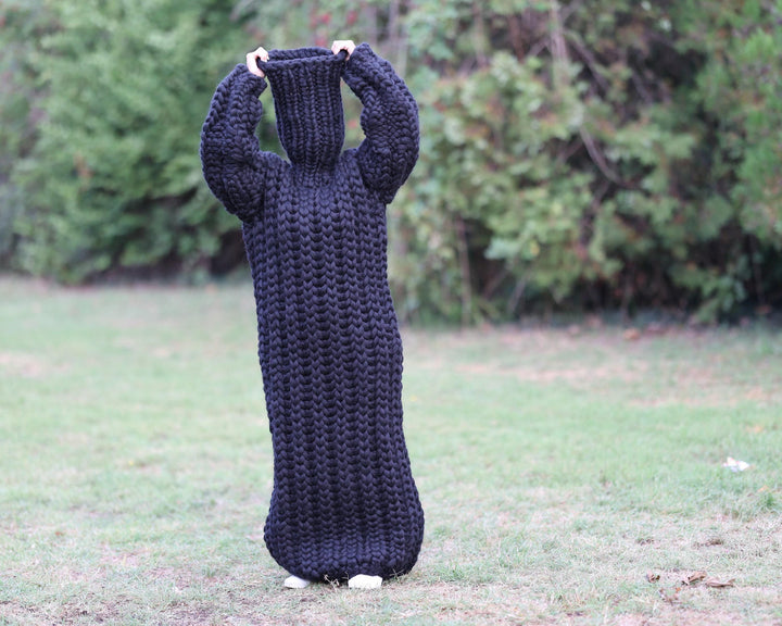 100% Merino Wool Sweater Dress, Extra Chunky  with 50 cm Turtleneck T1468