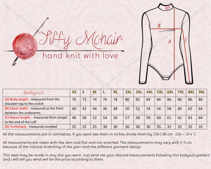 Pink Wool and Mohair Catsuit – Hand-Knitted Soft Short-Leg Bodysuit – Fluffy One-Piece Knit – T1414