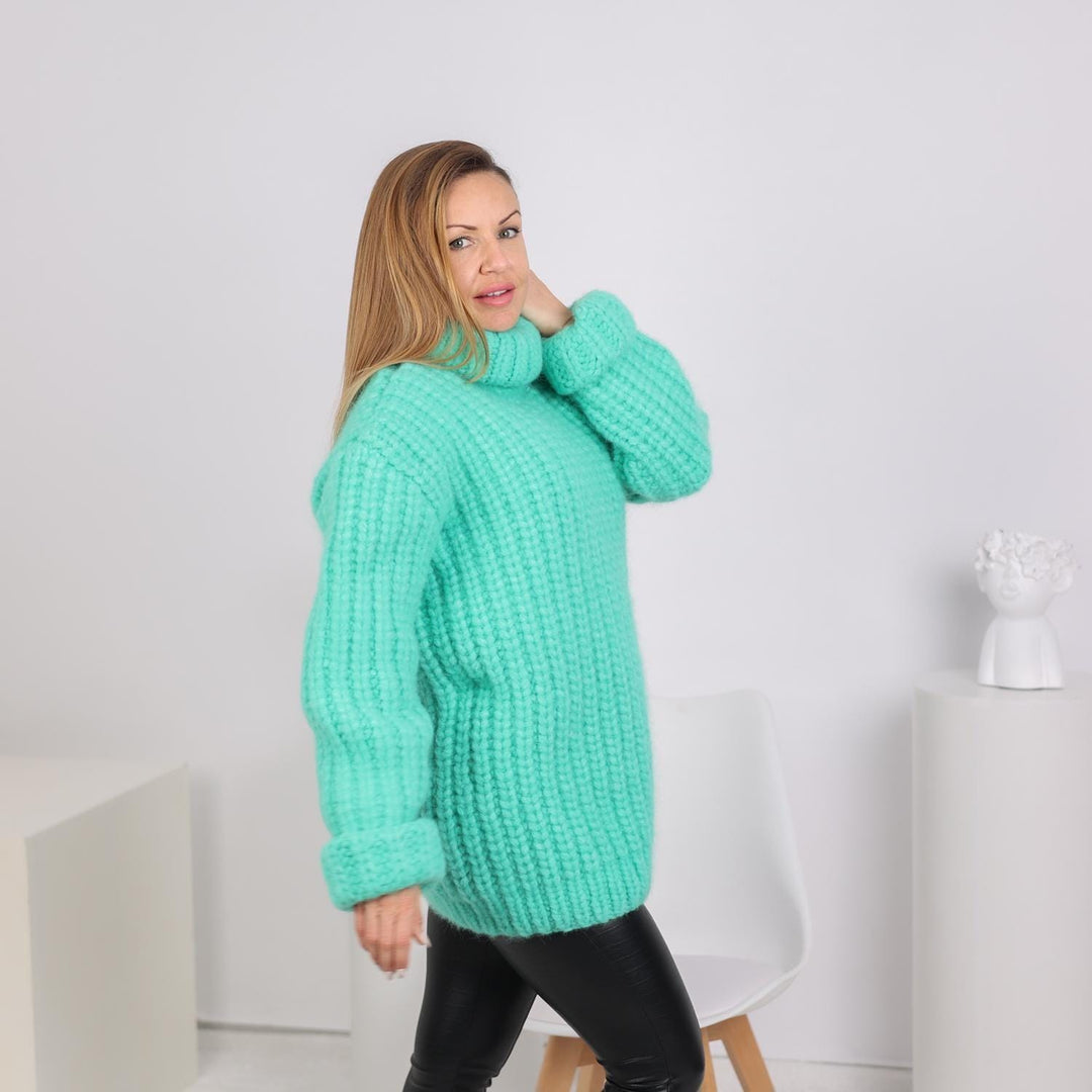 One available in size 5XL, Extra Soft Chunky Alpaca Sweater T1791