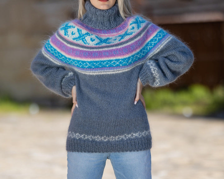 One available in size M, Norwegian Mohair Sweater  T1422
