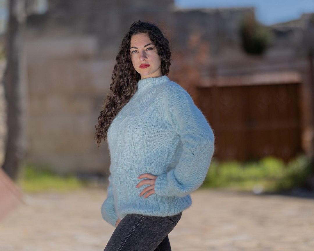 One available sweater in size XL, Elegant rabbit angora sweater T1434