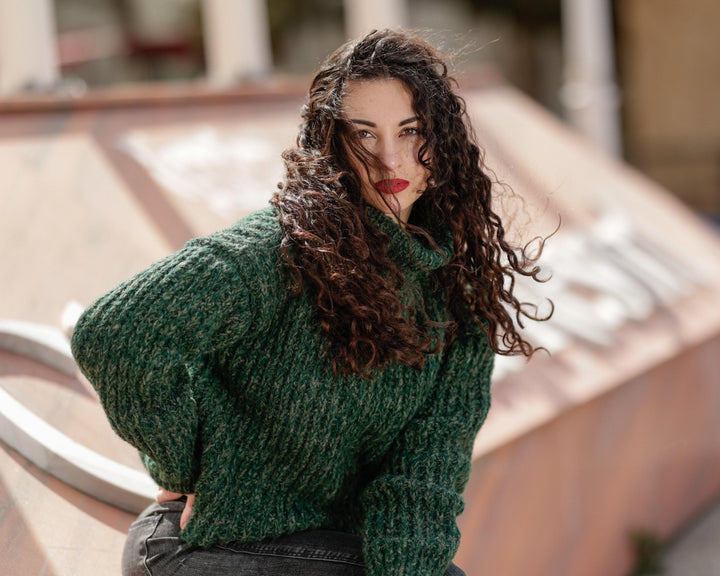 One available in size 3XL, Extra soft alpaca and merino wool mix sweater  T1383