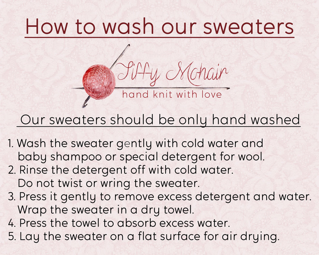 Hand Knitted Mohair Sweater, Blue Fluffy Turtleneck Knit Pullover, Soft Lightweight Sweater T2201